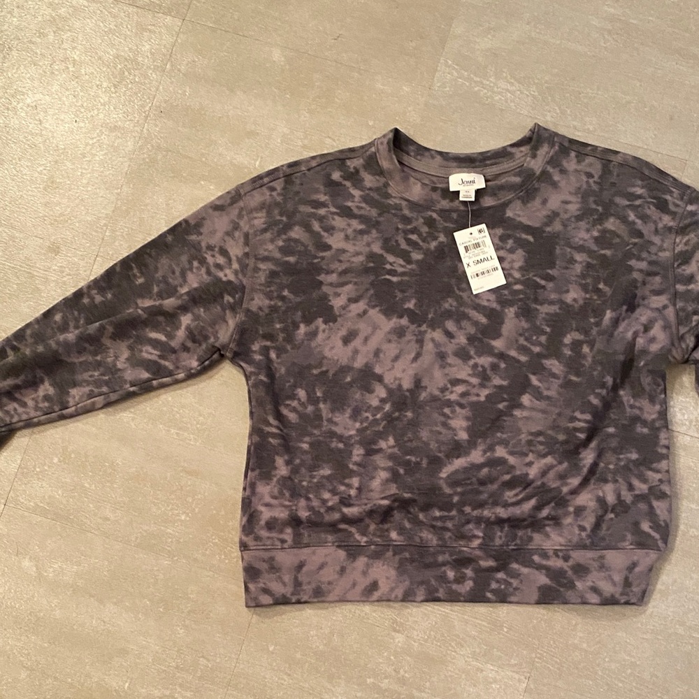 Urban Outfitters faded Blackgrey and faded purple grey Tie-Dye Crewneck